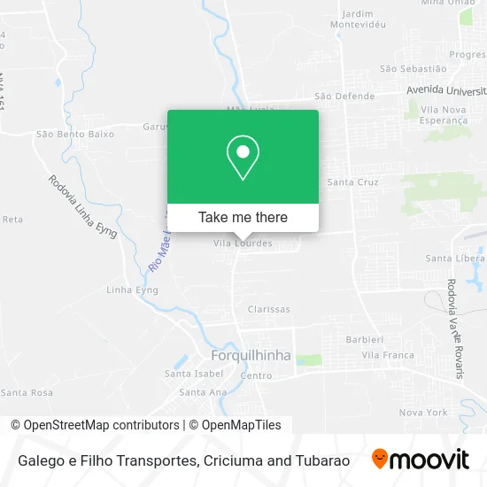 Galego e Filho Transportes map