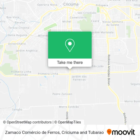 Zamaco Comércio de Ferros map