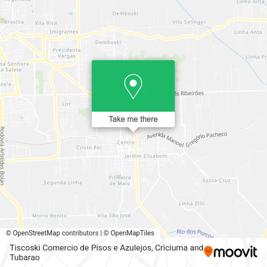 Tiscoski Comercio de Pisos e Azulejos map