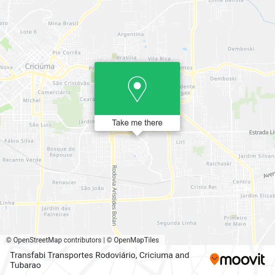Transfabi Transportes Rodoviário map