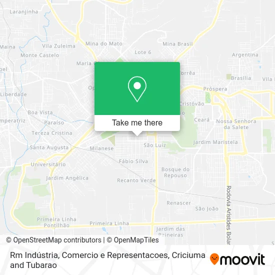 Rm Indústria, Comercio e Representacoes map