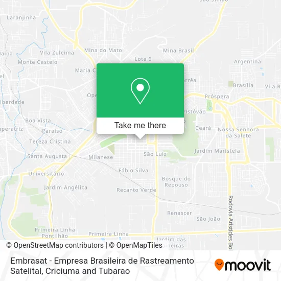 Embrasat - Empresa Brasileira de Rastreamento Satelital map
