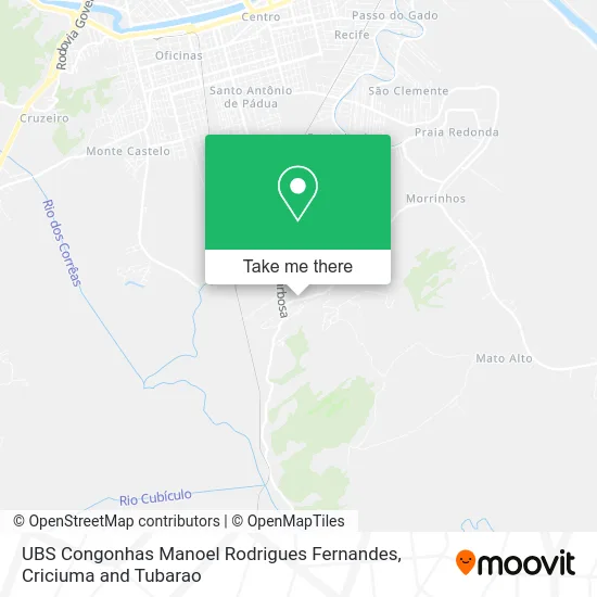 UBS Congonhas Manoel Rodrigues Fernandes map