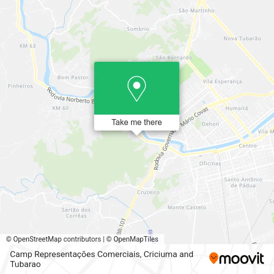 Camp Representações Comerciais map