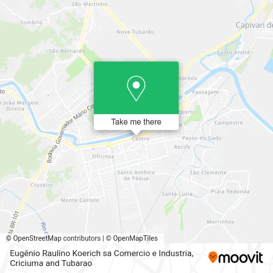 Eugênio Raulino Koerich sa Comercio e Industria map