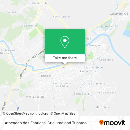 Atacadao das Fábricas map