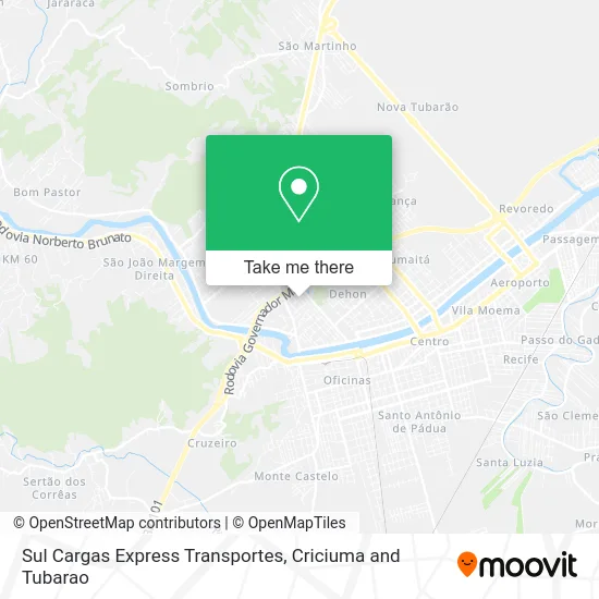Sul Cargas Express Transportes map