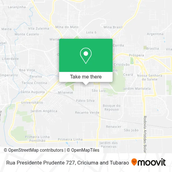 Rua Presidente Prudente 727 map