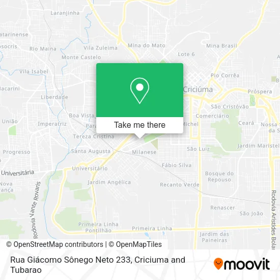 Rua Giácomo Sônego Neto 233 map
