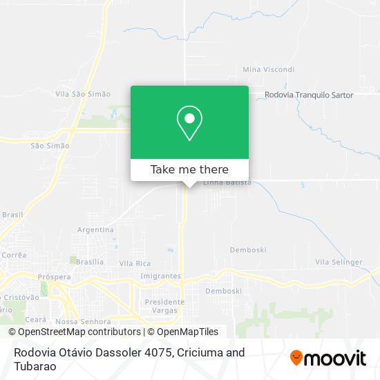 Rodovia Otávio Dassoler 4075 map