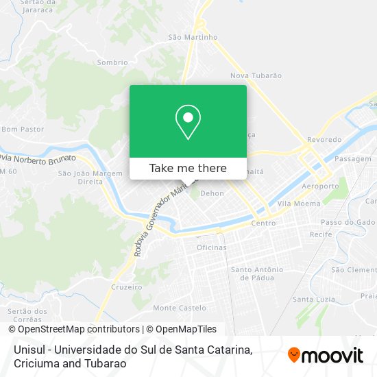 Unisul - Universidade do Sul de Santa Catarina map