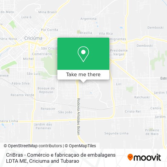 CriBras - Comércio e fabricaçao de embalagens LDTA ME map