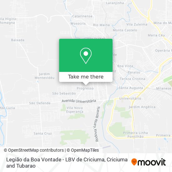 Legião da Boa Vontade - LBV de Criciuma map