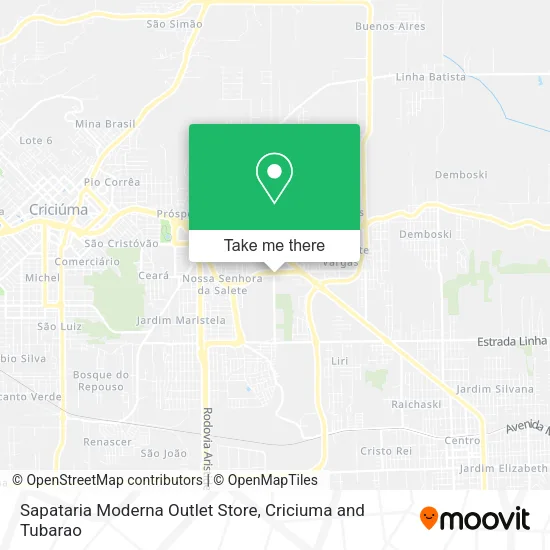 Sapataria Moderna Outlet Store map