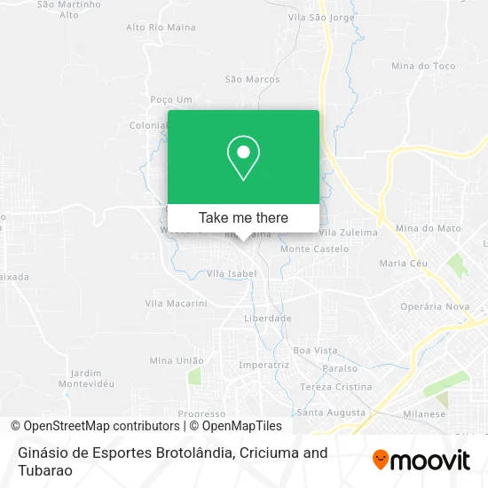 Mapa Ginásio de Esportes Brotolândia