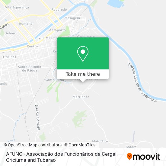 Mapa AFUNC - Associação dos Funcionários da Cergal