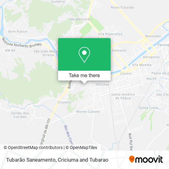 Tubarão Saneamento map