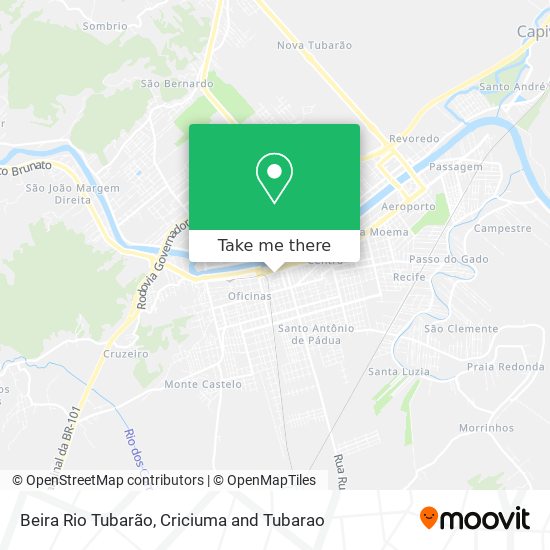 Beira Rio Tubarão map