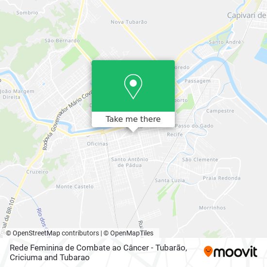 Rede Feminina de Combate ao Câncer - Tubarão map