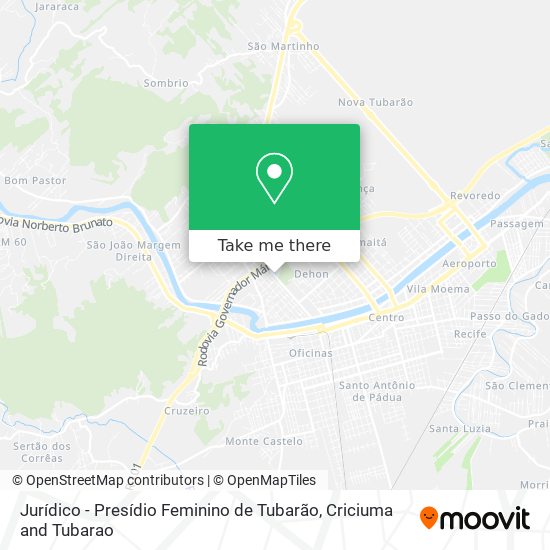 Jurídico - Presídio Feminino de Tubarão map