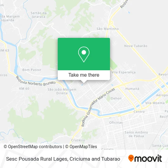 Sesc Pousada Rural Lages map