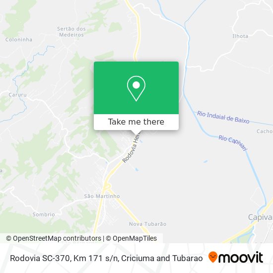 Mapa Rodovia SC-370, Km 171 s/n