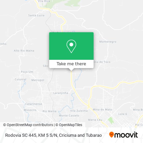 Rodovia SC 445, KM 5 S/N map