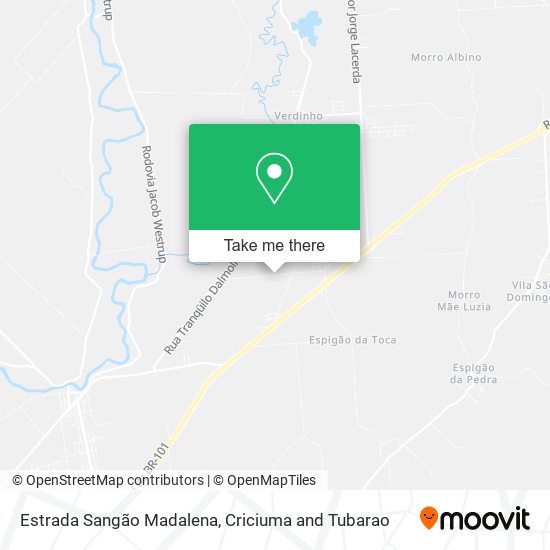 Estrada Sangão Madalena map