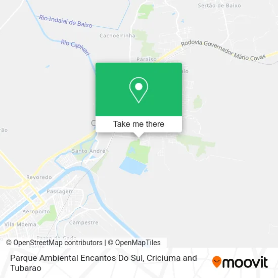 Parque Ambiental Encantos Do Sul map