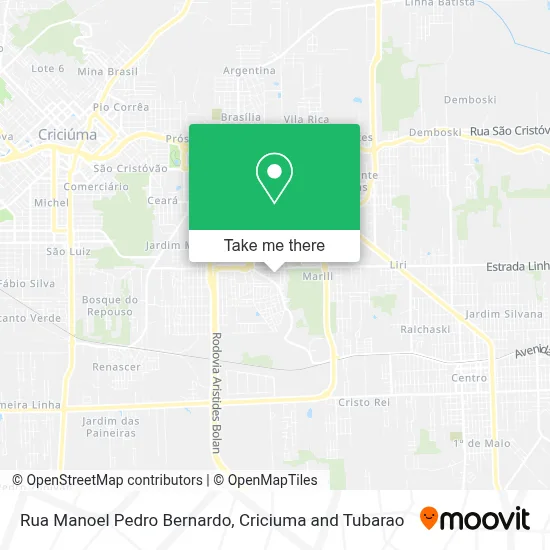 Rua Manoel Pedro Bernardo map