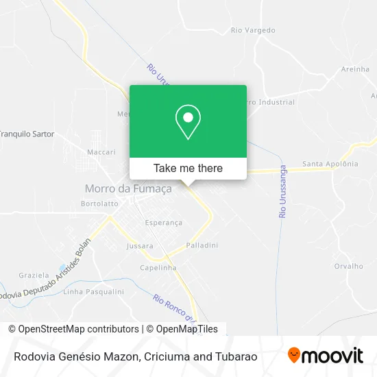 Rodovia Genésio Mazon map