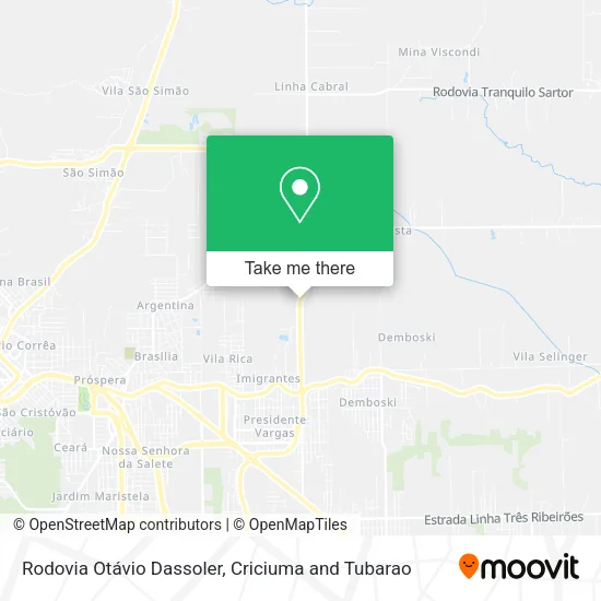 Rodovia Otávio Dassoler map