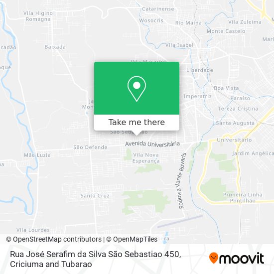 Rua José Serafim da Silva São Sebastiao 450 map