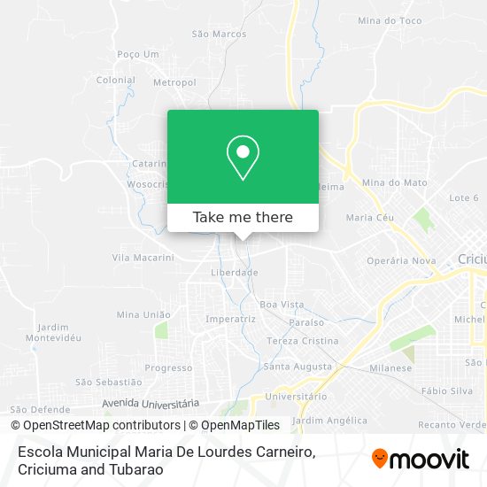 Mapa Escola Municipal Maria De Lourdes Carneiro