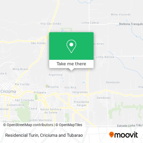 Residencial Turin map