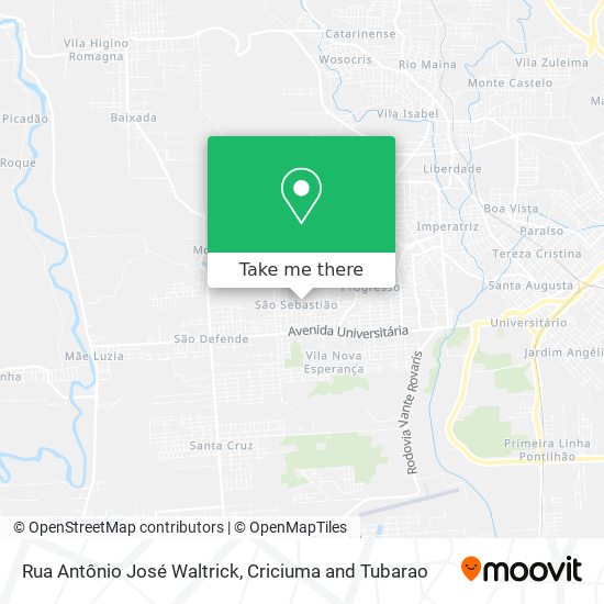 Rua Antônio José Waltrick map