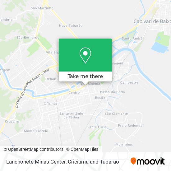 Lanchonete Minas Center map