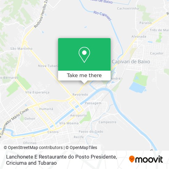 Lanchonete E Restaurante do Posto Presidente map