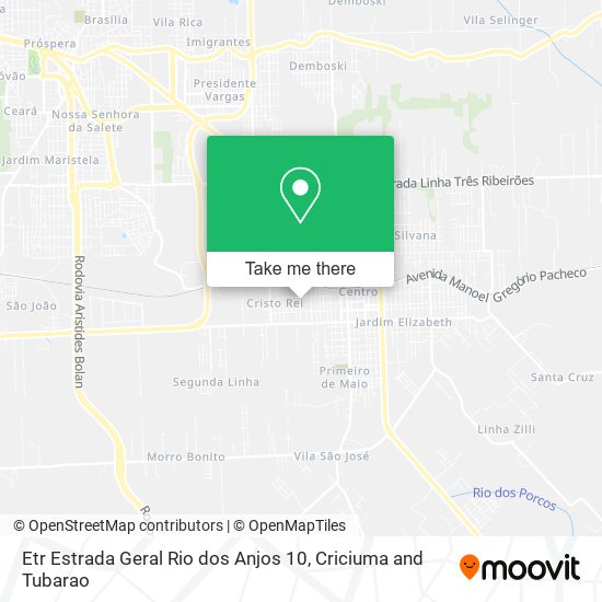 Etr Estrada Geral Rio dos Anjos 10 map