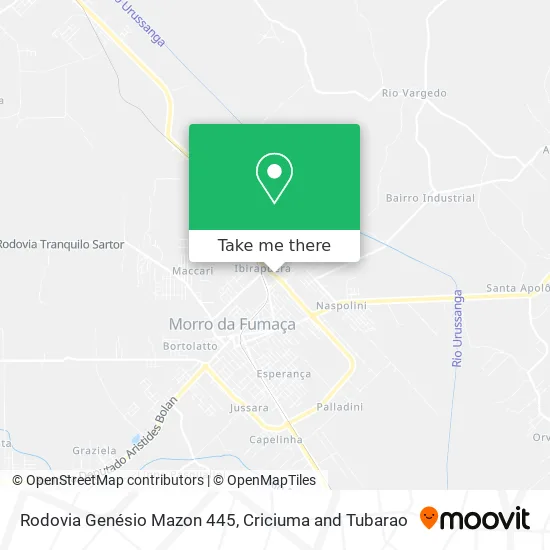 Rodovia Genésio Mazon 445 map