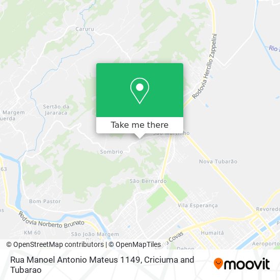 Rua Manoel Antonio Mateus 1149 map