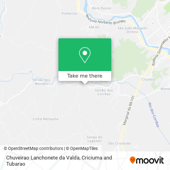 Chuveirao Lanchonete da Valda map