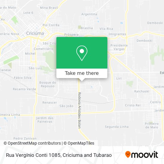 Rua Vergínio Conti 1085 map