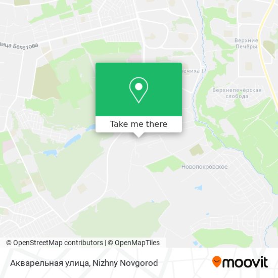 Акварельная улица map
