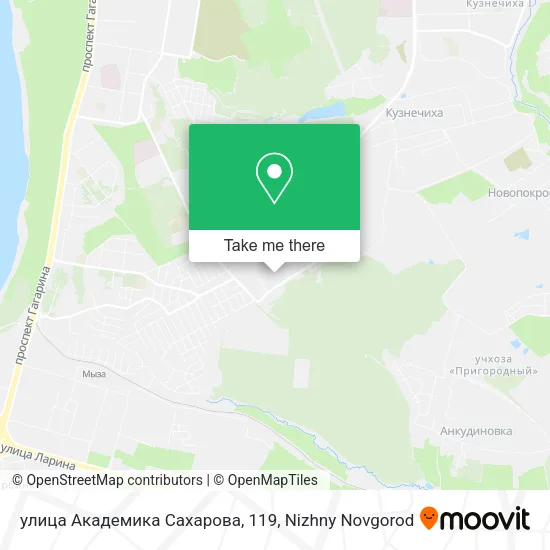 улица Академика Сахарова, 119 map