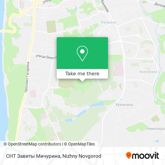 СНТ Заветы Мичурина map
