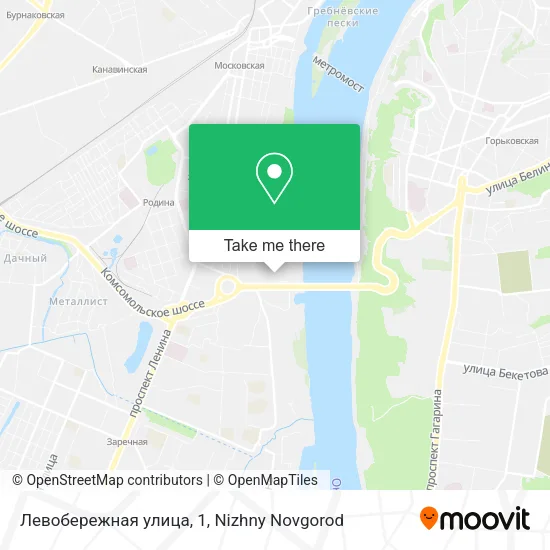 Левобережная улица, 1 map