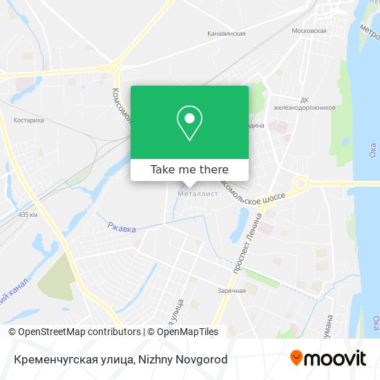 Кременчугская улица map