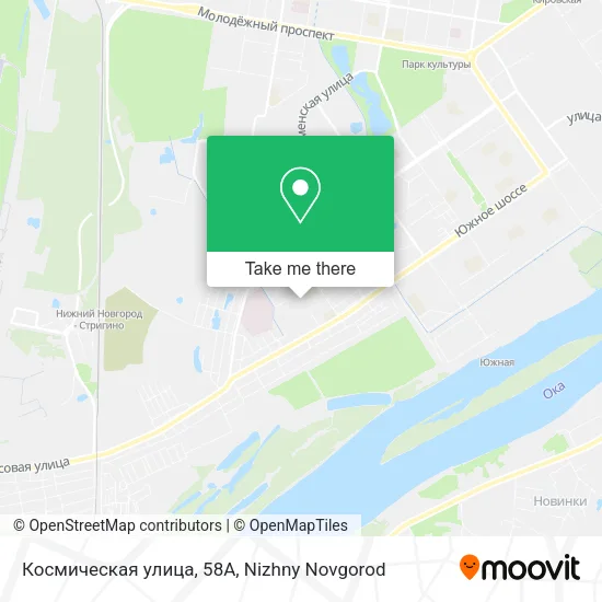 Космическая улица, 58А map