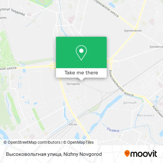 Высоковольтная улица map